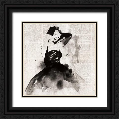 Spotlight II Black Ornate Wood Framed Art Print with Double Matting by PI Galerie