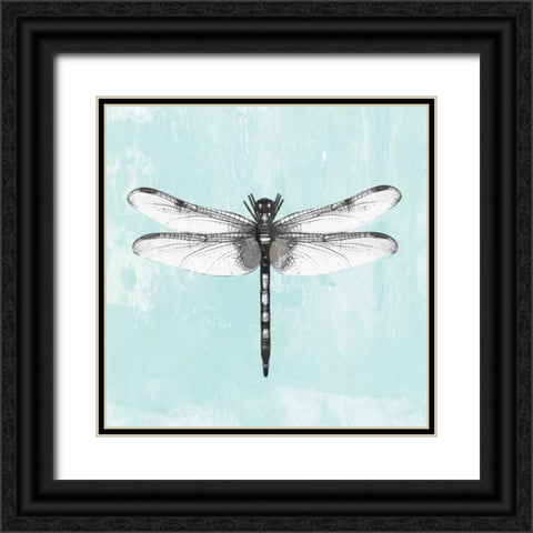 Dragonfly I Black Ornate Wood Framed Art Print with Double Matting by PI Galerie