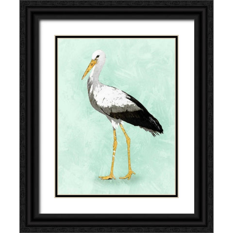 Seashore Bird II Black Ornate Wood Framed Art Print with Double Matting by PI Galerie