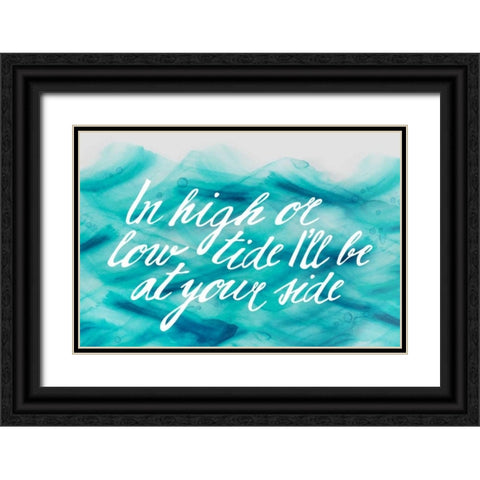 In Low Tide Black Ornate Wood Framed Art Print with Double Matting by PI Galerie