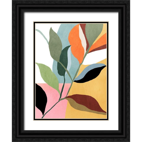 Bright Twig Black Ornate Wood Framed Art Print with Double Matting by PI Studio