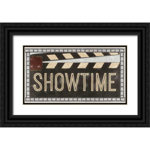 Showtime Black Ornate Wood Framed Art Print with Double Matting by PI Studio