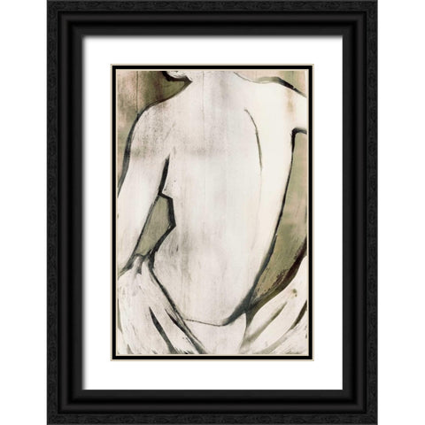 Nude Sepia II Black Ornate Wood Framed Art Print with Double Matting by PI Studio