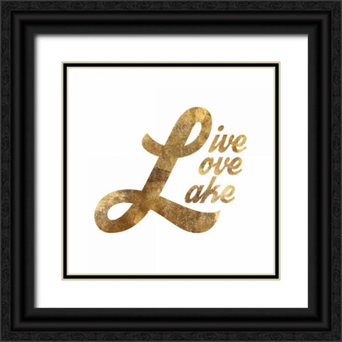 Live Love Lake - Su Black Ornate Wood Framed Art Print with Double Matting by PI Studio