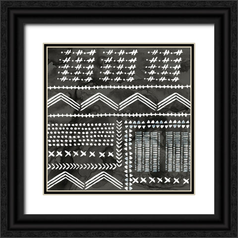 African III Black Version Black Ornate Wood Framed Art Print with Double Matting by PI Studio