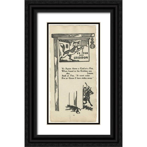 Fox Black Ornate Wood Framed Art Print with Double Matting by PI Collection