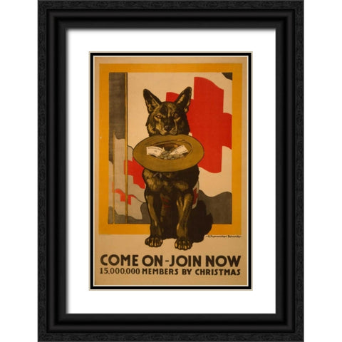 Join Now Black Ornate Wood Framed Art Print with Double Matting by PI Collection