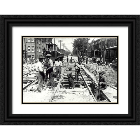 Dundas and Ossington Black Ornate Wood Framed Art Print with Double Matting by PI Collection