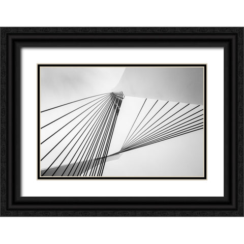 Heights Black Ornate Wood Framed Art Print with Double Matting by Cotter, Rick