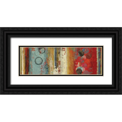 Field of Blue Abstract - create Black Ornate Wood Framed Art Print with Double Matting by Reeves, Tom