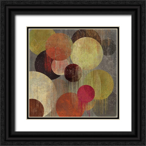 Magenta Bubbles I Black Ornate Wood Framed Art Print with Double Matting by Reeves, Tom