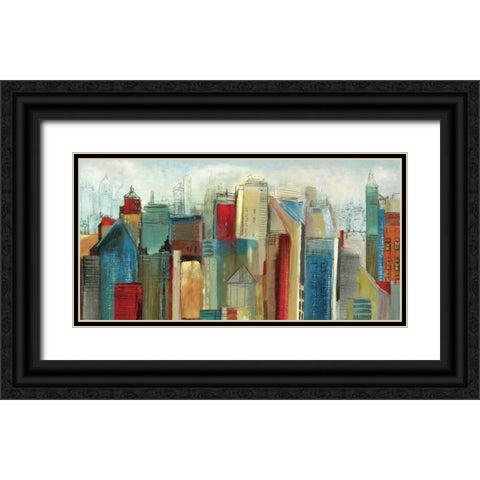 Sunlight City Black Ornate Wood Framed Art Print with Double Matting by Reeves, Tom