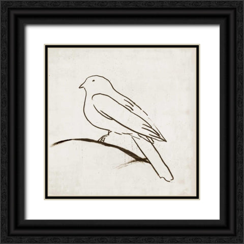 Bird I Black Ornate Wood Framed Art Print with Double Matting by Reeves, Tom