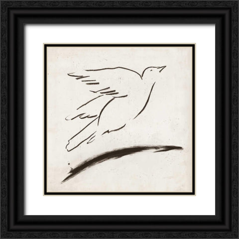 Bird II Black Ornate Wood Framed Art Print with Double Matting by Reeves, Tom