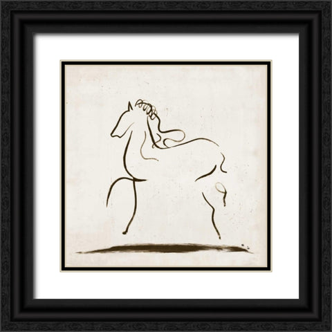 Horse I Black Ornate Wood Framed Art Print with Double Matting by Reeves, Tom