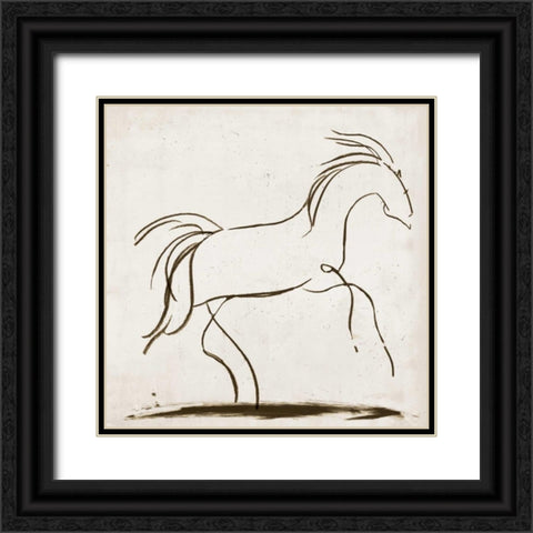 Horse II Black Ornate Wood Framed Art Print with Double Matting by Reeves, Tom