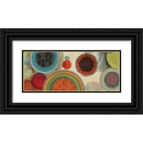 Commotion I - Mini Black Ornate Wood Framed Art Print with Double Matting by Reeves, Tom