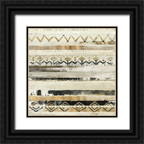African Patchwork II Black Ornate Wood Framed Art Print with Double Matting by Reeves, Tom