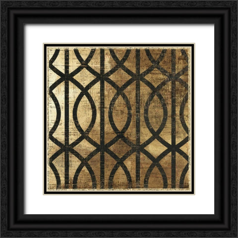 Art Deco III Black Ornate Wood Framed Art Print with Double Matting by Reeves, Tom