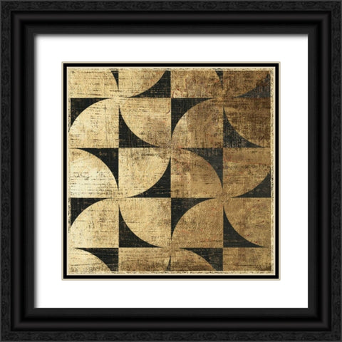 Art Deco V Black Ornate Wood Framed Art Print with Double Matting by Reeves, Tom