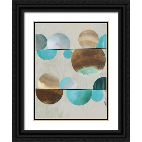 Blue Marbles I  Black Ornate Wood Framed Art Print with Double Matting by Reeves, Tom