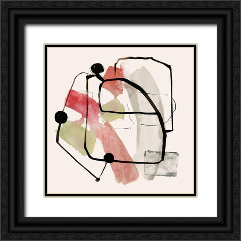 Connected Lines II  Black Ornate Wood Framed Art Print with Double Matting by Reeves, Tom