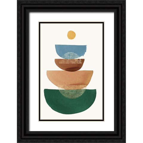Playful Luna II  Black Ornate Wood Framed Art Print with Double Matting by Reeves, Tom