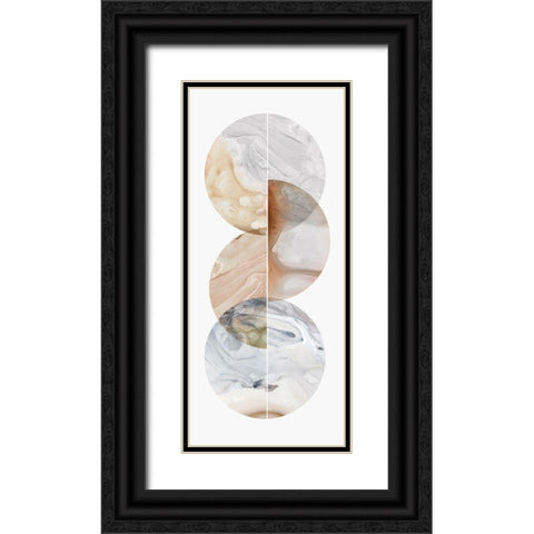Neutral Marbles II  Black Ornate Wood Framed Art Print with Double Matting by Reeves, Tom