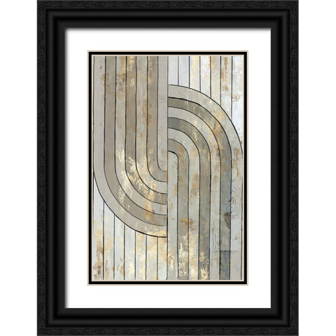 Art Deco Geo I  Black Ornate Wood Framed Art Print with Double Matting by Reeves, Tom