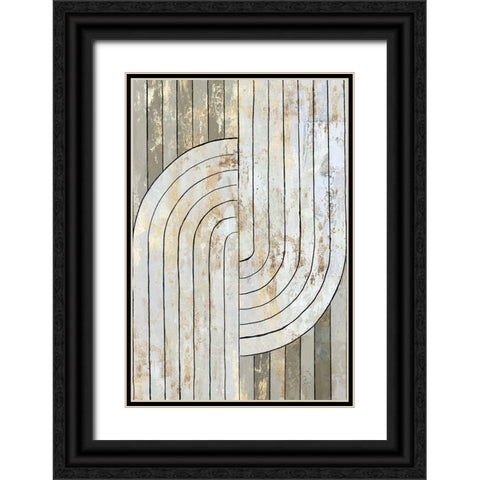 Art Deco Geo II  Black Ornate Wood Framed Art Print with Double Matting by Reeves, Tom