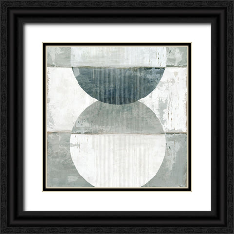 Pewter Plate I Black Ornate Wood Framed Art Print with Double Matting by Reeves, Tom