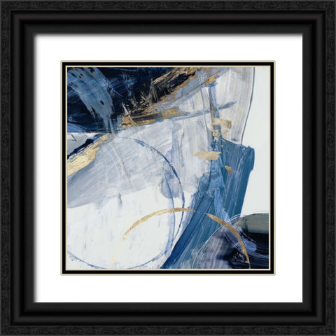 Blue Halo II Black Ornate Wood Framed Art Print with Double Matting by Reeves, Tom