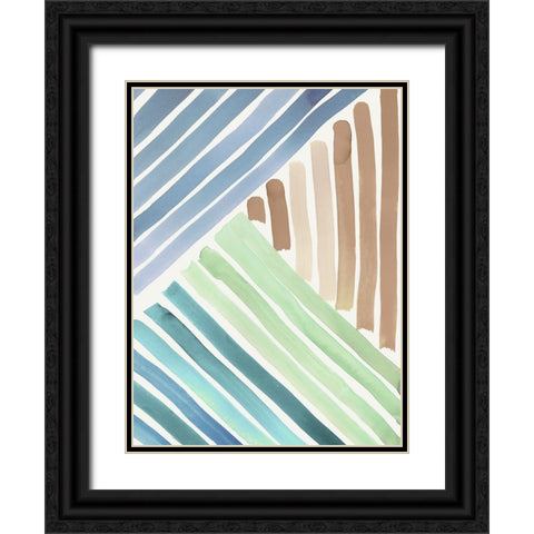 Spectral Symphony II Black Ornate Wood Framed Art Print with Double Matting by Reeves, Tom