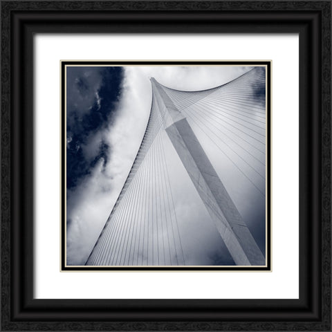Chords II Black Ornate Wood Framed Art Print with Double Matting by Schenck, Robert