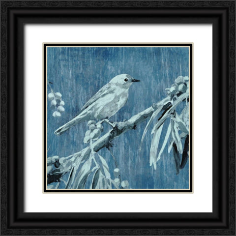 Denim Songbird III Black Ornate Wood Framed Art Print with Double Matting by Selkirk, Edward