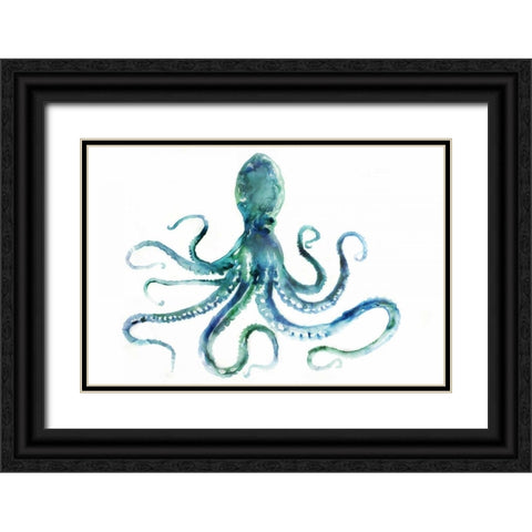 Octopus Black Ornate Wood Framed Art Print with Double Matting by Selkirk, Edward
