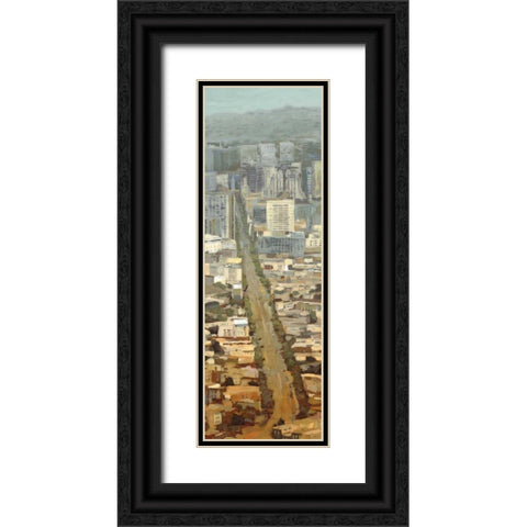 San Fran Cityscape II Black Ornate Wood Framed Art Print with Double Matting by Selkirk, Edward