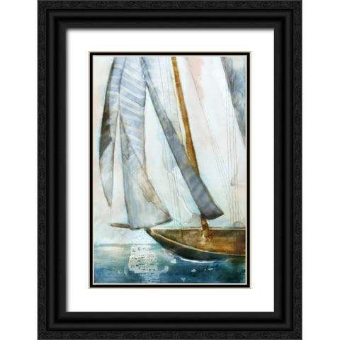 Sailboat Blues I Black Ornate Wood Framed Art Print with Double Matting by Selkirk, Edward
