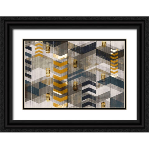 Taxis Black Ornate Wood Framed Art Print with Double Matting by Selkirk, Edward