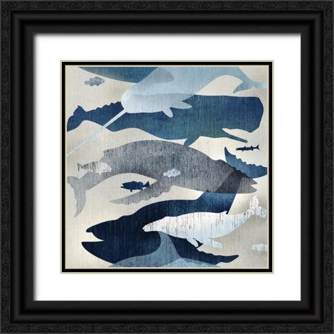 Whale Watching I Black Ornate Wood Framed Art Print with Double Matting by Selkirk, Edward