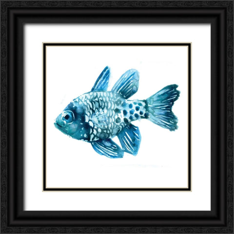 Fish II Black Ornate Wood Framed Art Print with Double Matting by Selkirk, Edward