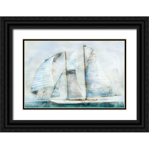 Sailboat Blues Black Ornate Wood Framed Art Print with Double Matting by Selkirk, Edward