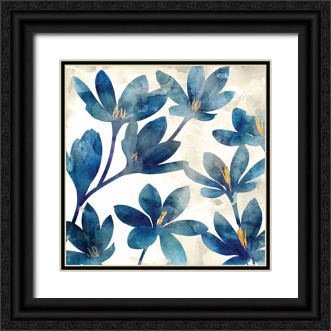 Veranda Blue I Black Ornate Wood Framed Art Print with Double Matting by Selkirk, Edward