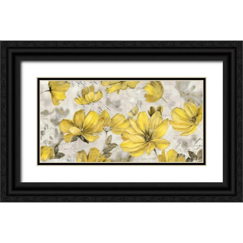 Royal Yellow Black Ornate Wood Framed Art Print with Double Matting by Theodosiu, Matina