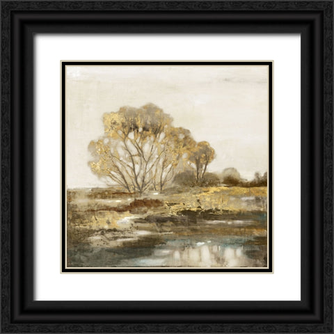 Golden Forest I Black Ornate Wood Framed Art Print with Double Matting by Theodosiou, Matina