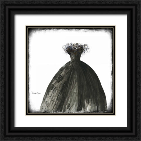 Black Dress I Black Ornate Wood Framed Art Print with Double Matting by Cohen, Tamara