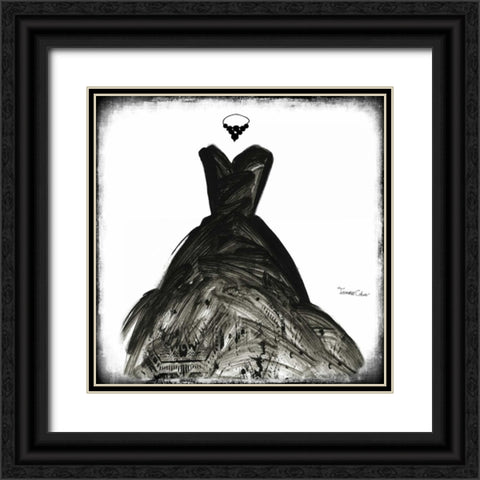 Black Dress II Black Ornate Wood Framed Art Print with Double Matting by Cohen, Tamara