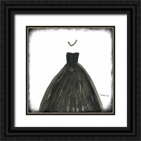 Black Dress III Black Ornate Wood Framed Art Print with Double Matting by Cohen, Tamara