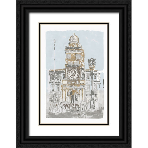 Bell Tower Black Ornate Wood Framed Art Print with Double Matting by Stellar Design Studio