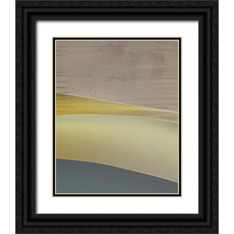 Yellow Flow I  Black Ornate Wood Framed Art Print with Double Matting by Suma And Guillen